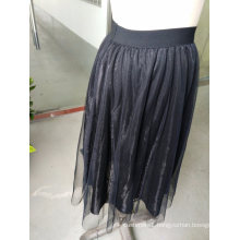 Pure Pleated Yarn Fashion Ladies Skirt